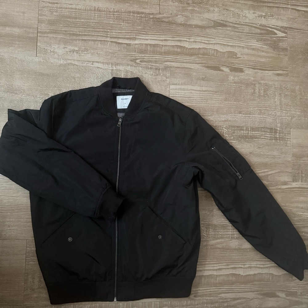 Old Navy Men's Classic Black Bomber Jacket